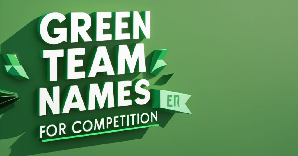 Green Team Names for Competition