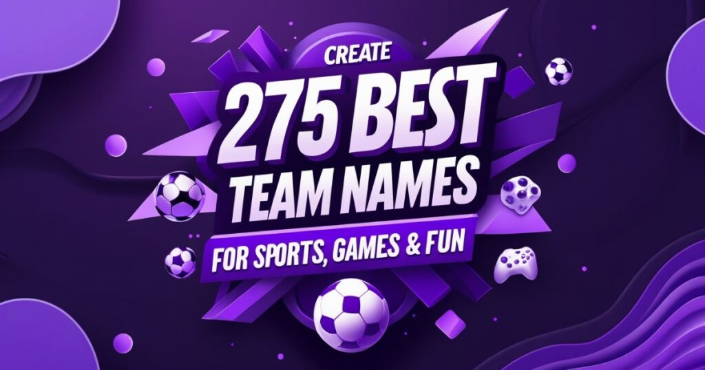 275 Best Purple Team Names for Sports, Games & Fun