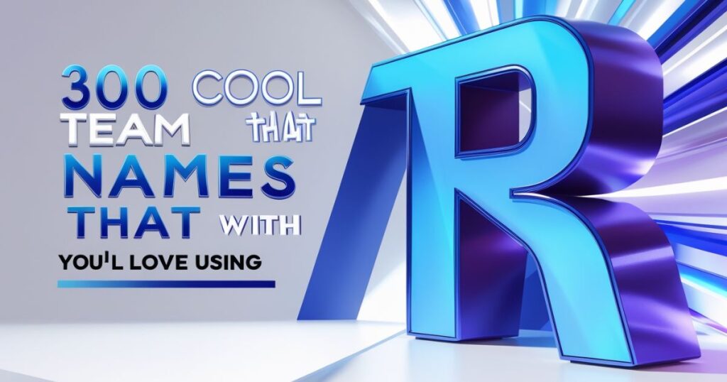 300 Cool Team Names That Start with R You’ll Love Using