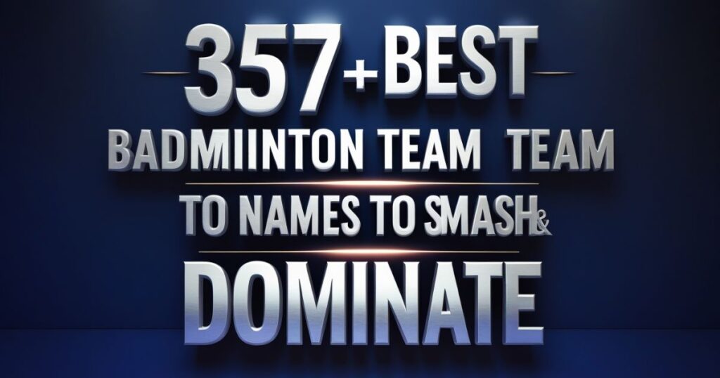 357+ Best Badminton Team names to Smash & Dominate