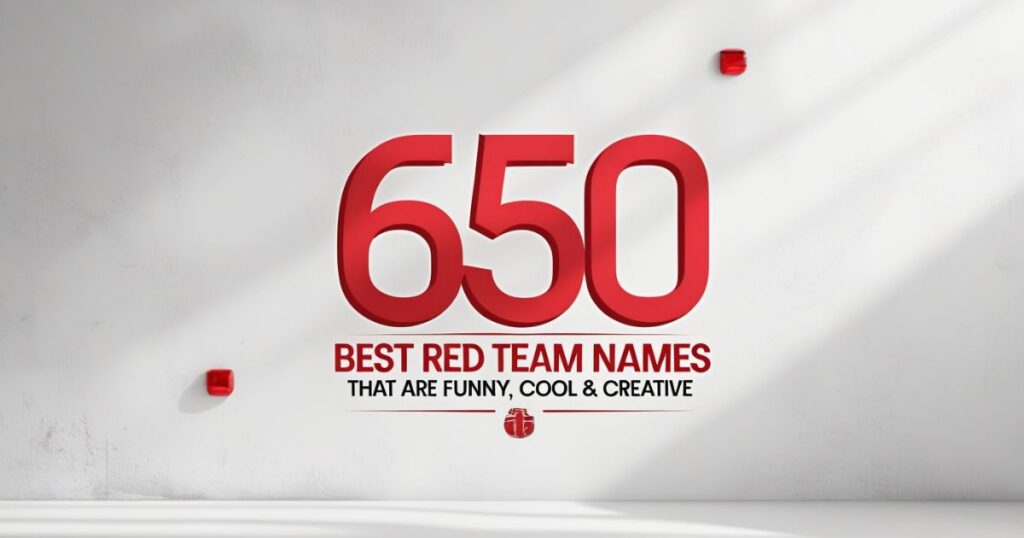 650 Best Red Team Names That Are Funny,Cool & Creative