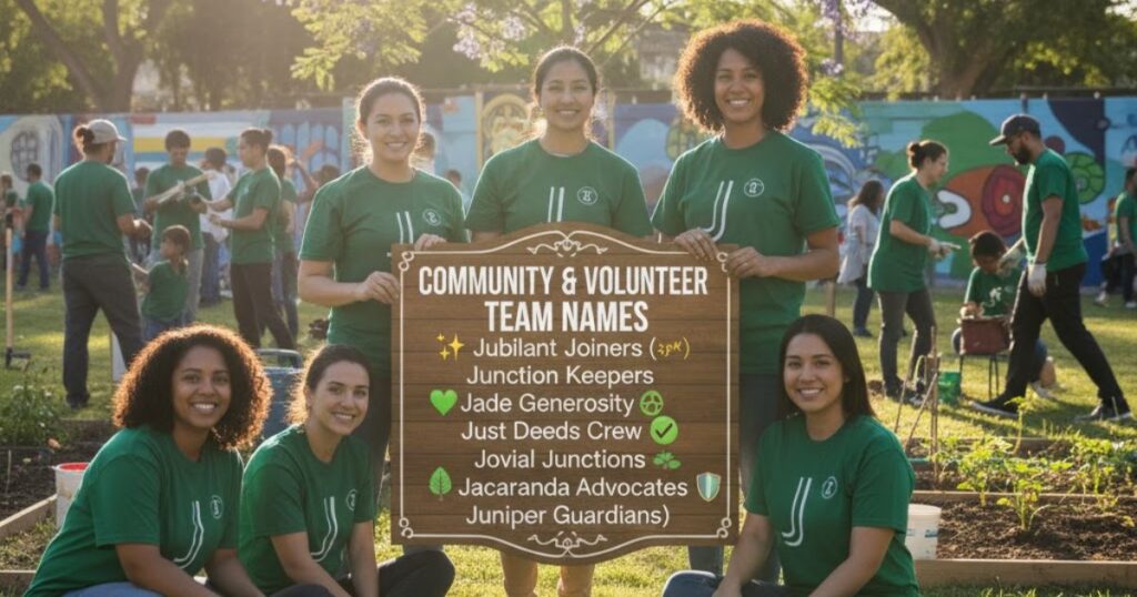 Community and Volunteer Team Names Starting with J