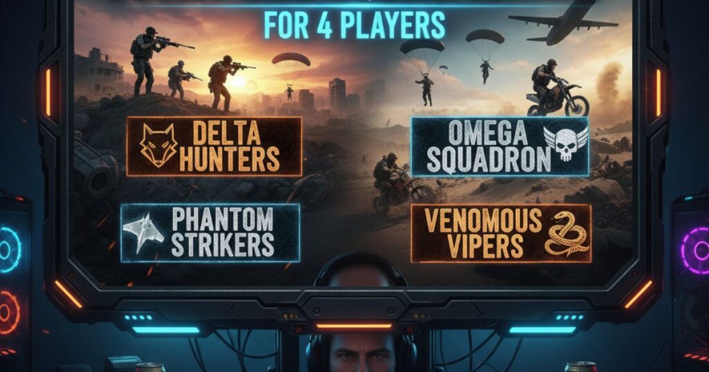 Cool PUBG Squad Names for 4 Players