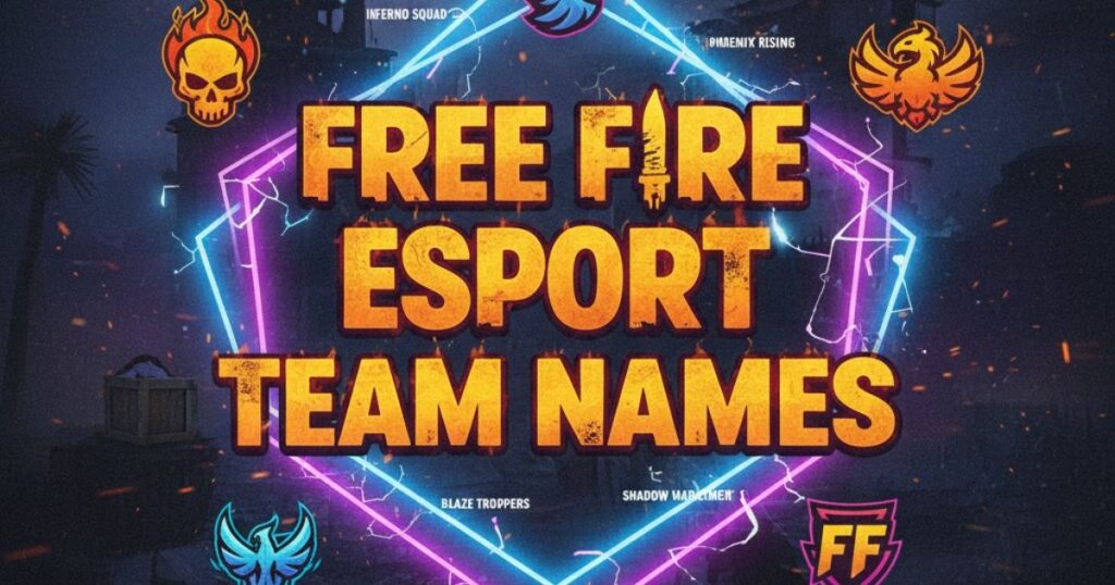 Free Fire Esport team names