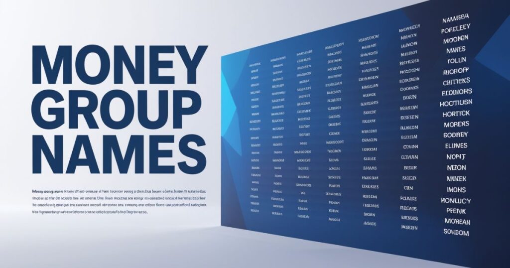 Money group names