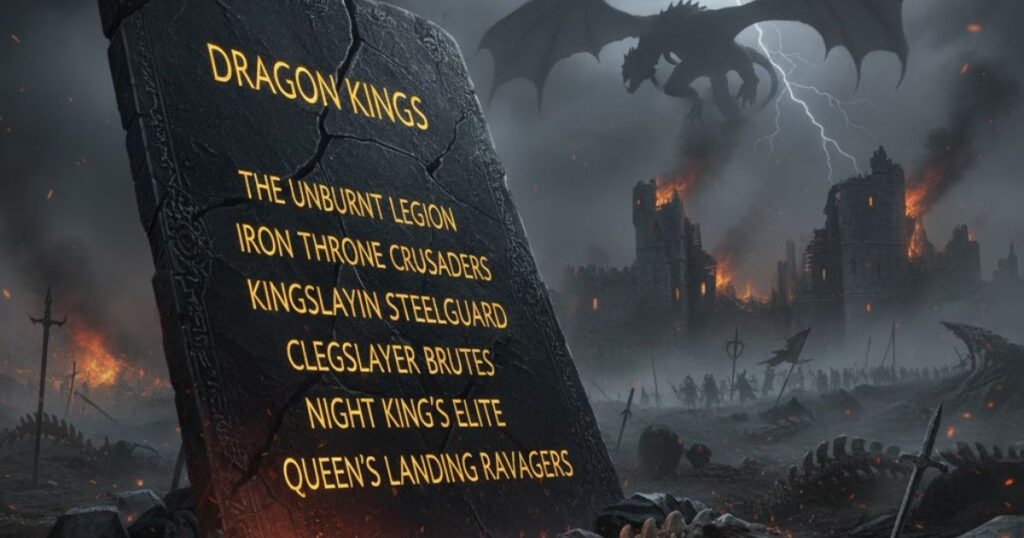 Most Powerful Game of Thrones Team Names