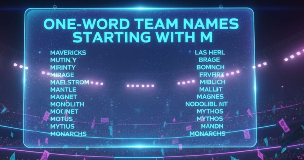 One-Word Team Names Starting with M