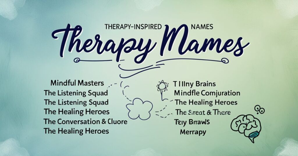Therapy-Inspired Team Names