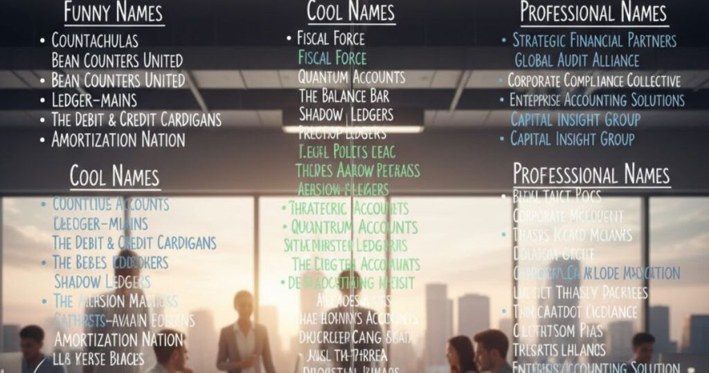 300+ Accounting Team Names: Funny, Cool & Professional