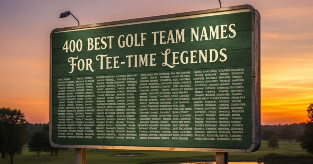 400 Best Golf Team Names for Tee-Time Legends
