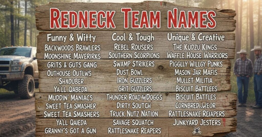 300+ Redneck Team Names That Are Funny, Cool, and Unique