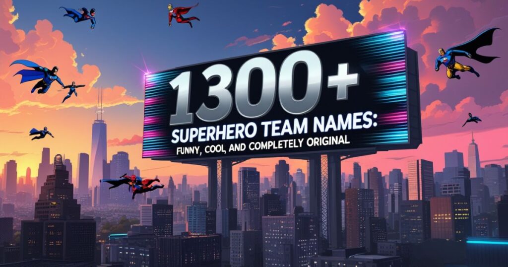 1300+ Superhero Team Names: Funny, Cool, and Completely Original