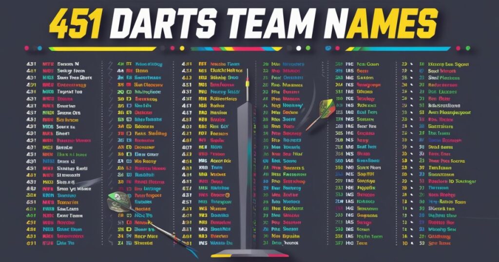 451+ Darts Team Names You’ll Want on your  Shirt