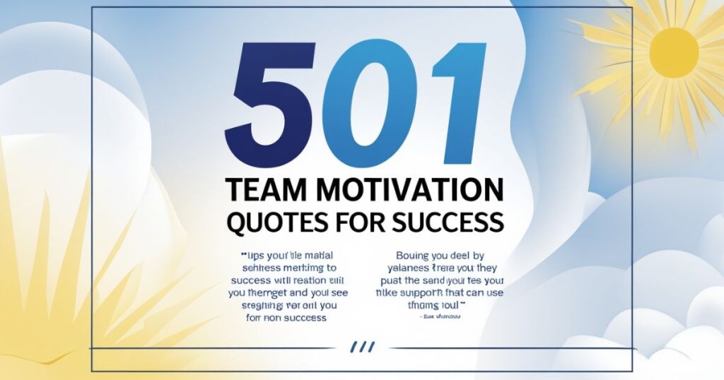 501 Team Motivation Quotes for Success