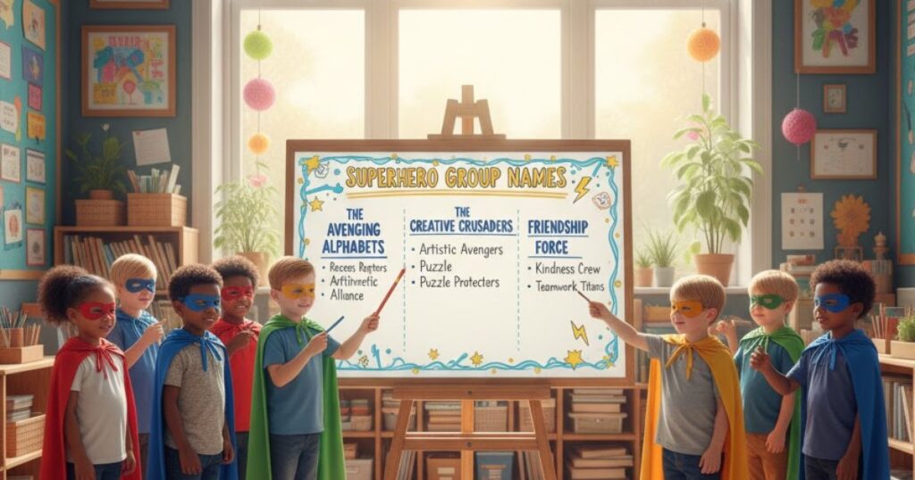 Superhero Group Names for Classroom