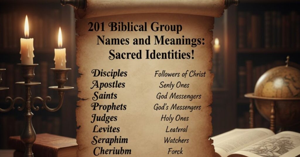 201 Biblical Group Names and Meanings: Sacred Identities!