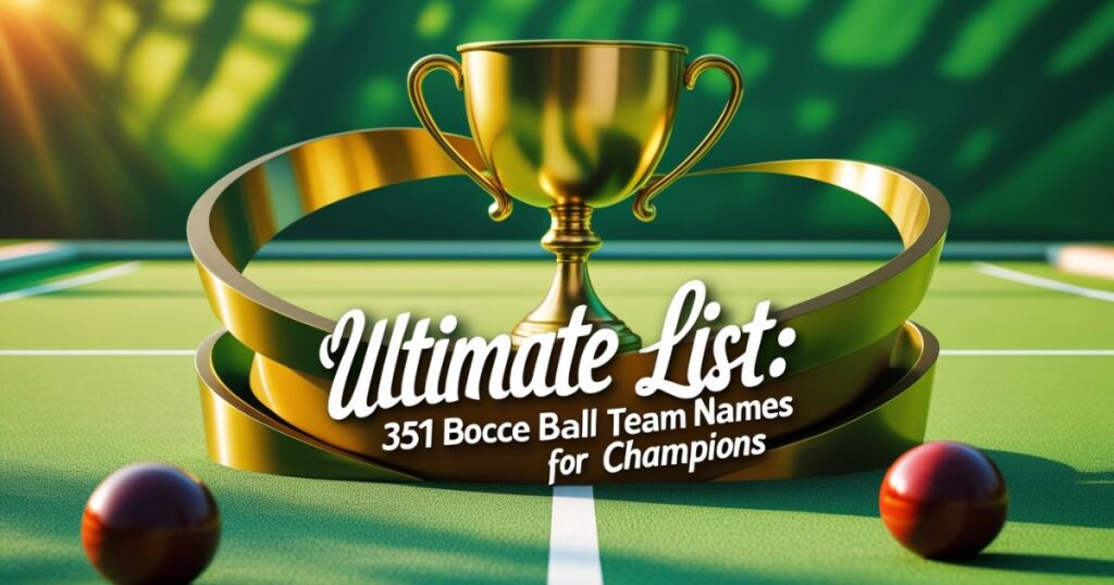 Ultimate List: 351 Bocce Ball Team Names for Champions